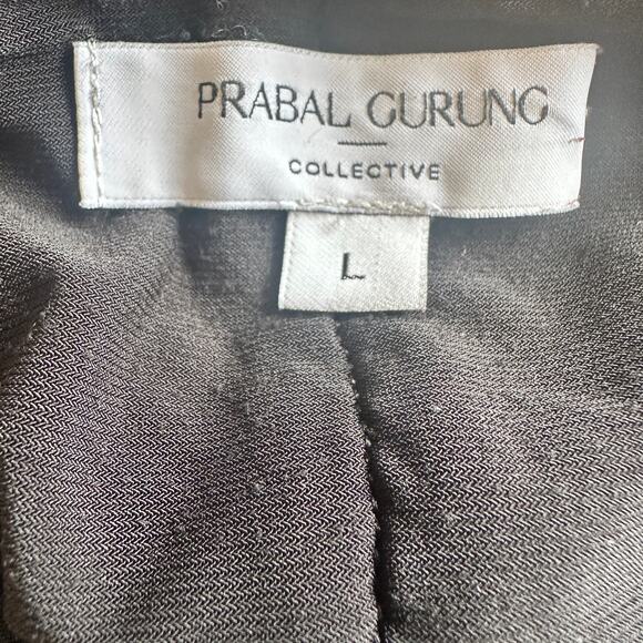 Prabal Gurung Black Off the Shoulder Top LARGE Sweetheart Bodycon Designer $260 - Picture 11 of 12